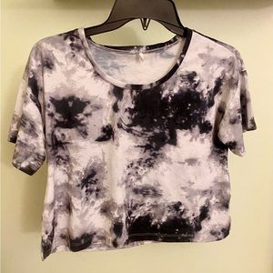 Tie-Dye Short Sleeve Crop Top